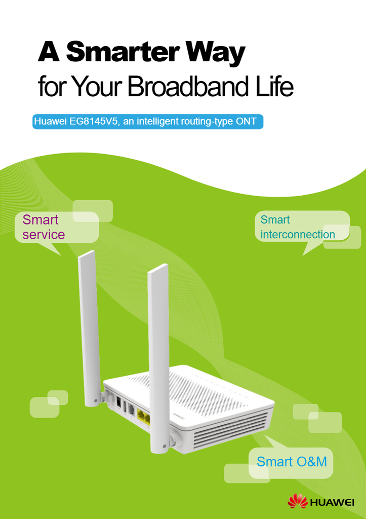 Huawei EG8145V5, an intelligent routing-type ONT